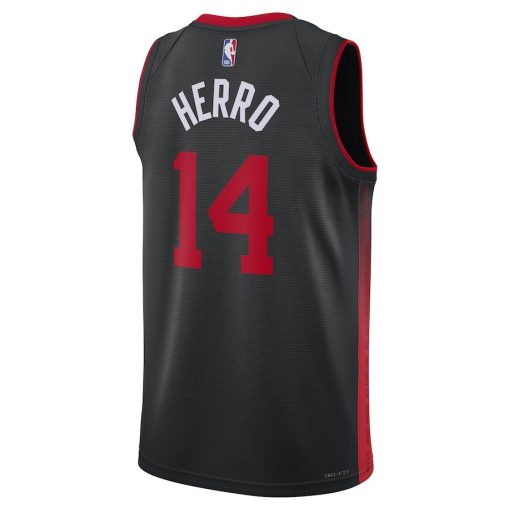 Nike Miami Heat #14 Tyler Herro Unisex 2023/24 Swingman Jersey - Black - City Edition - Image 2