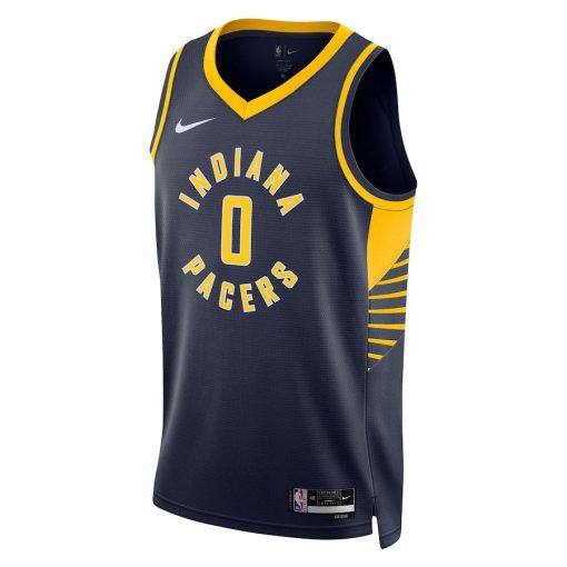 Nike Indiana Pacers #0 Tyrese Haliburton Unisex Swingman Jersey - Icon Edition - Navy