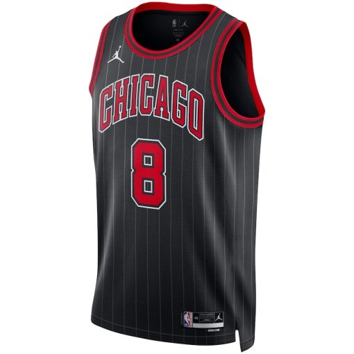 Jordan Chicago Bulls #8 Zach LaVine Unisex Swingman Jersey - Statement Edition - Black