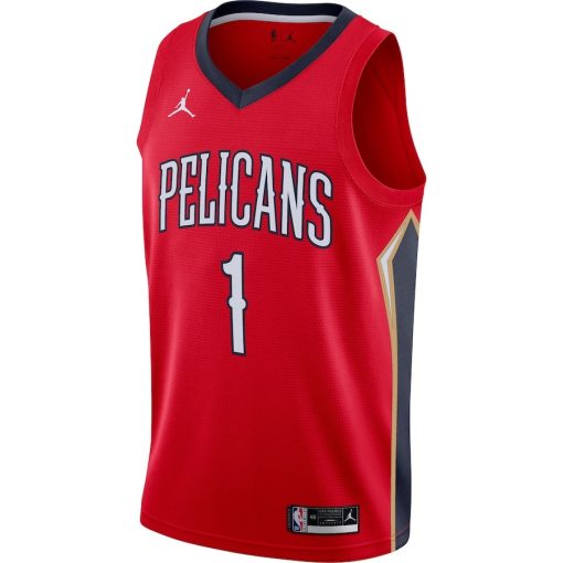 Jordan New Orleans Pelicans #1 Zion Williamson 2020/21 Swingman Jersey - Statement Edition - Red