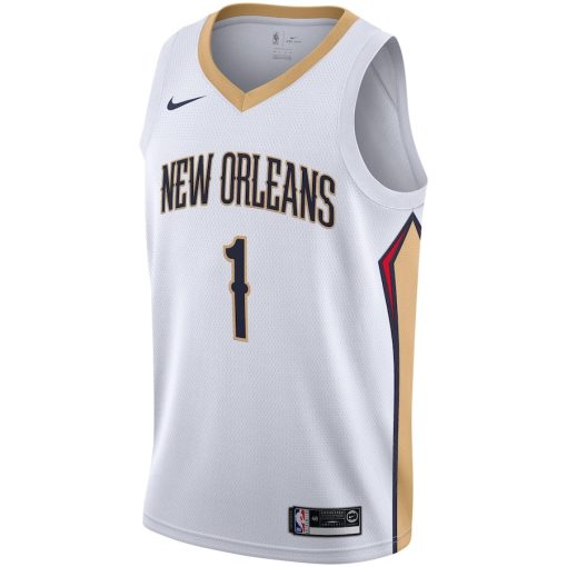 Nike New Orleans Pelicans #1 Zion Williamson 2019/2020 Swingman Jersey - Association Edition - White