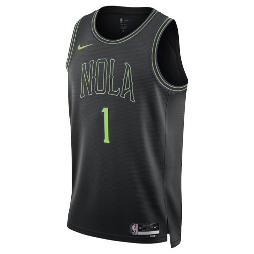 Nike New Orleans Pelicans #1 Zion Williamson Unisex 2023/24 Swingman Jersey - Black - City Edition